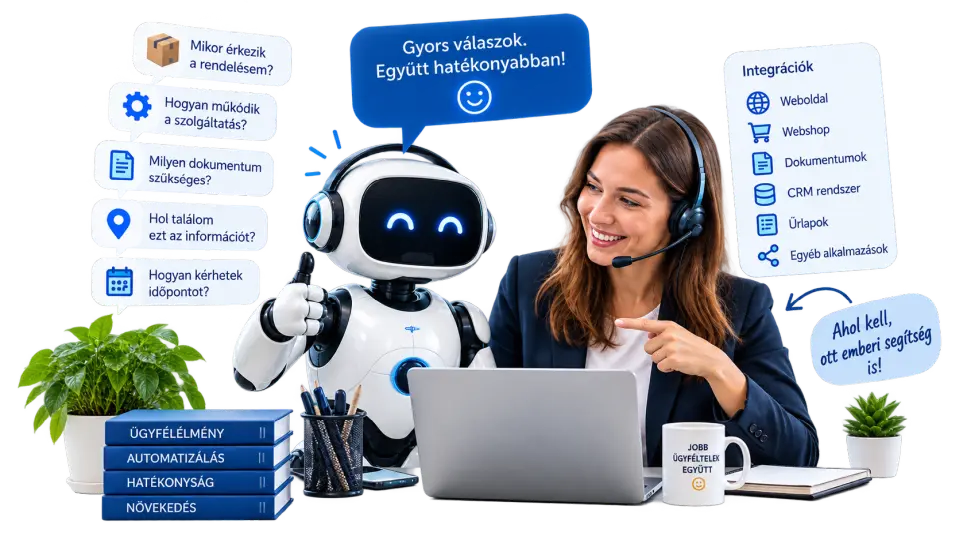 AI ügyfélszolgálat – ügyfél és AI asszisztens kommunikációja